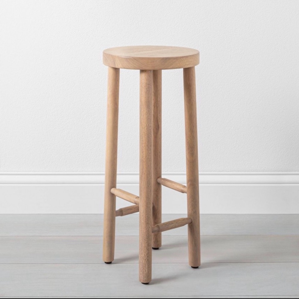 Shaker Drink Side Table Natural Hearth & Hand with Magnolia: Rubberwood